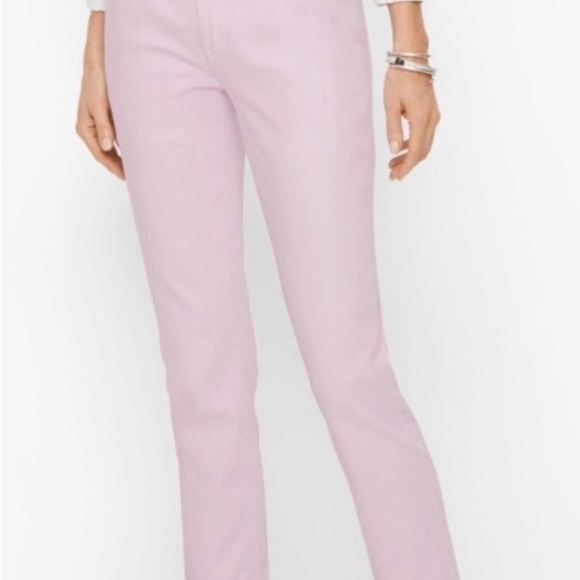 Talbots Denim - Talbots Women's Soft Pink Slim ankle Jeans Curvy fit
